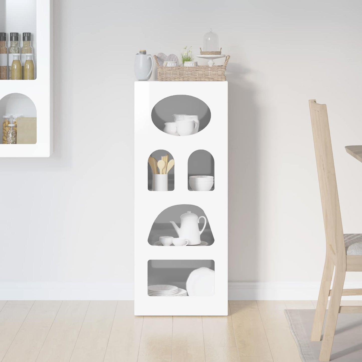 Skjenk Høyglans Hvit 40 x 35 x 100,5 cm