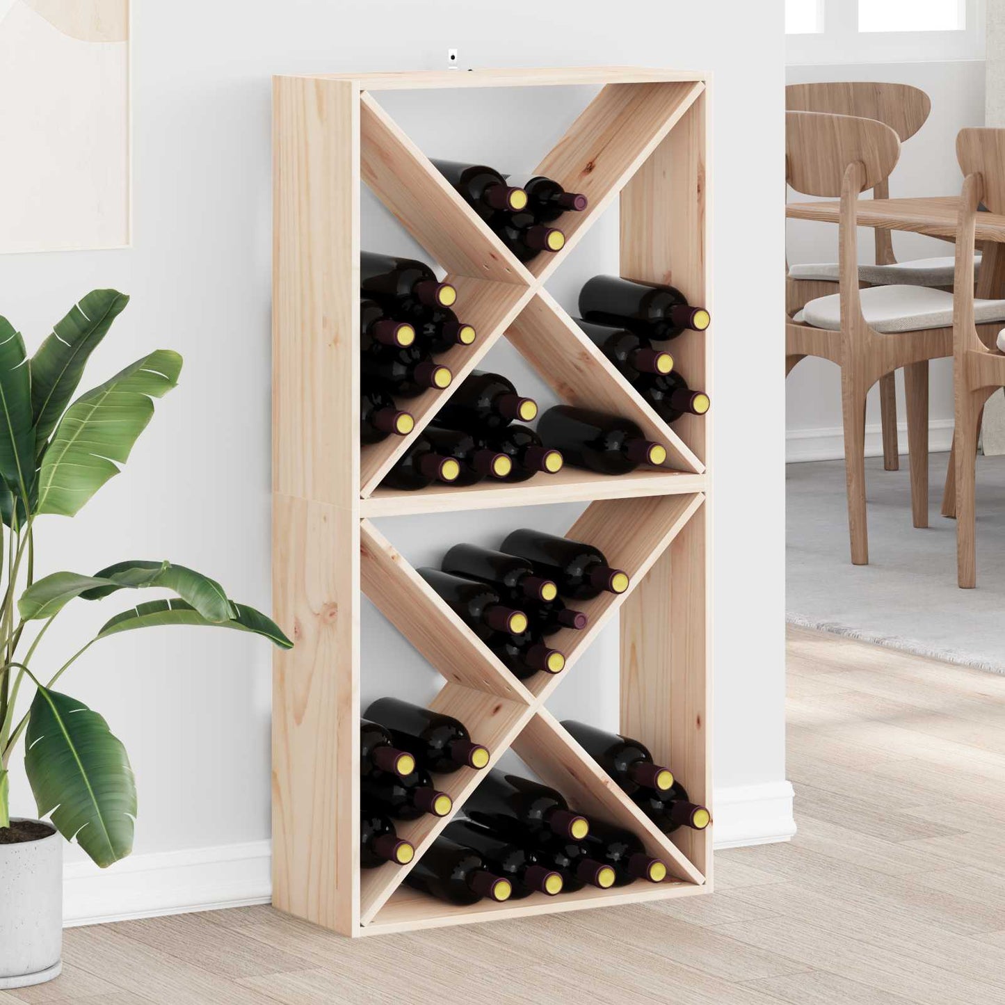 Vinhylle 2 pcs Naturlig 62 x 25 x 62 cm Massiv furu