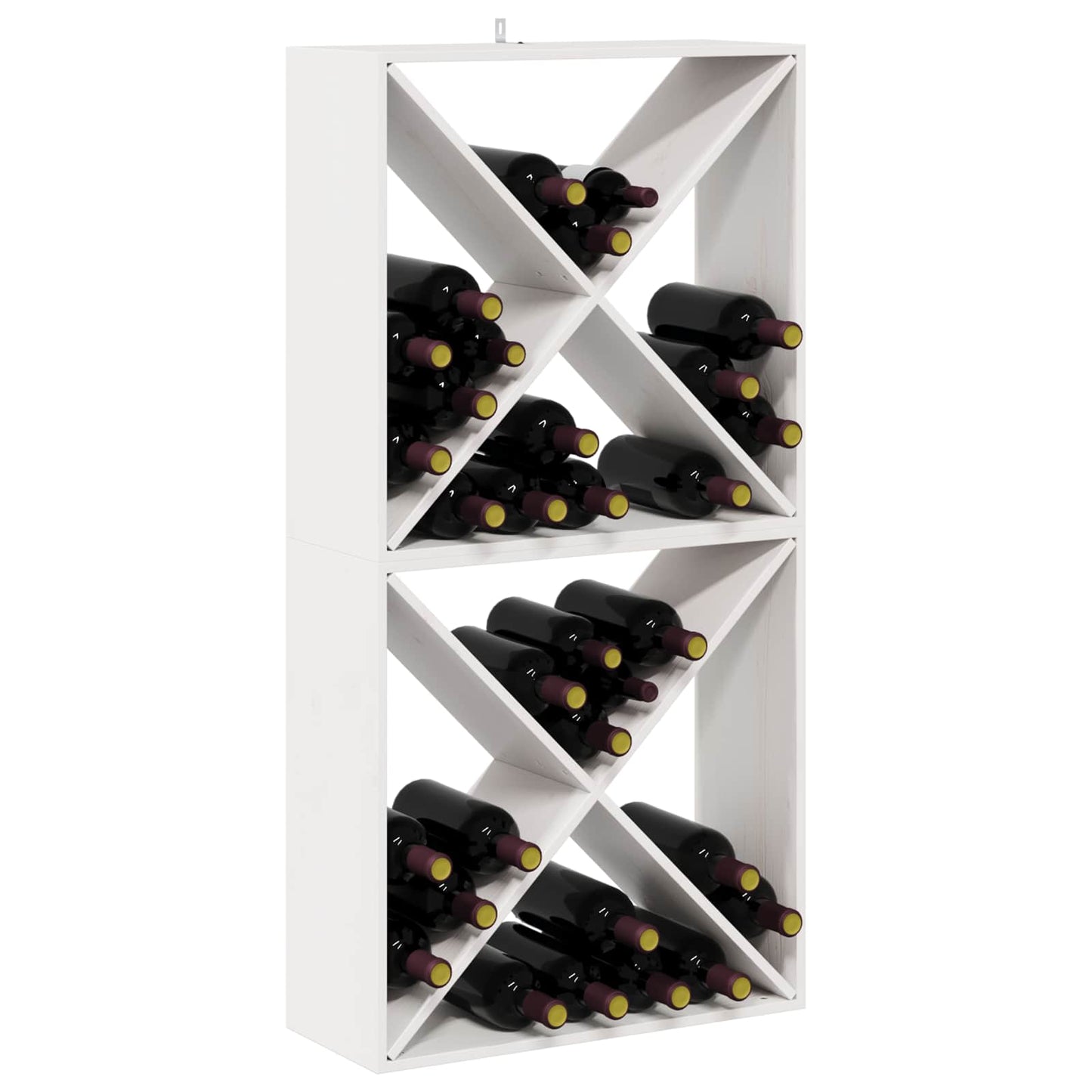 Vinhylle 2 pcs Hvit 62 x 25 x 62 cm Massiv furu