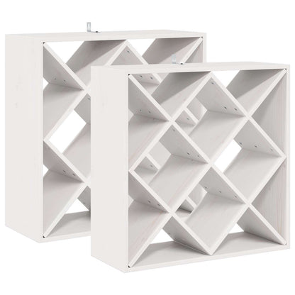 Vinhylle 2 pcs Hvit 62 x 25 x 62 cm Massiv furu