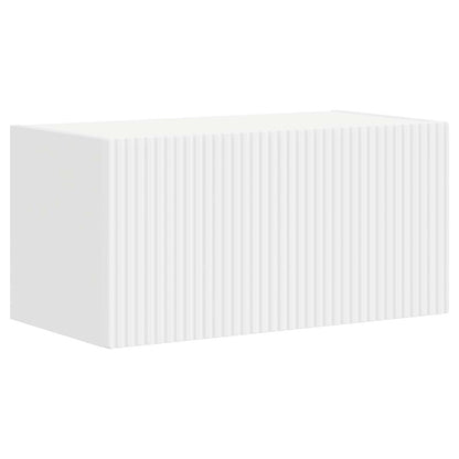 TV vegghyllesett Veggmontert 4 pcs Hvit Konstruert tre