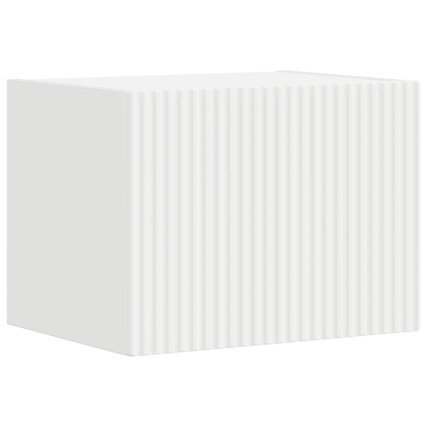 TV vegghyllesett Veggmontert 4 pcs Hvit Konstruert tre