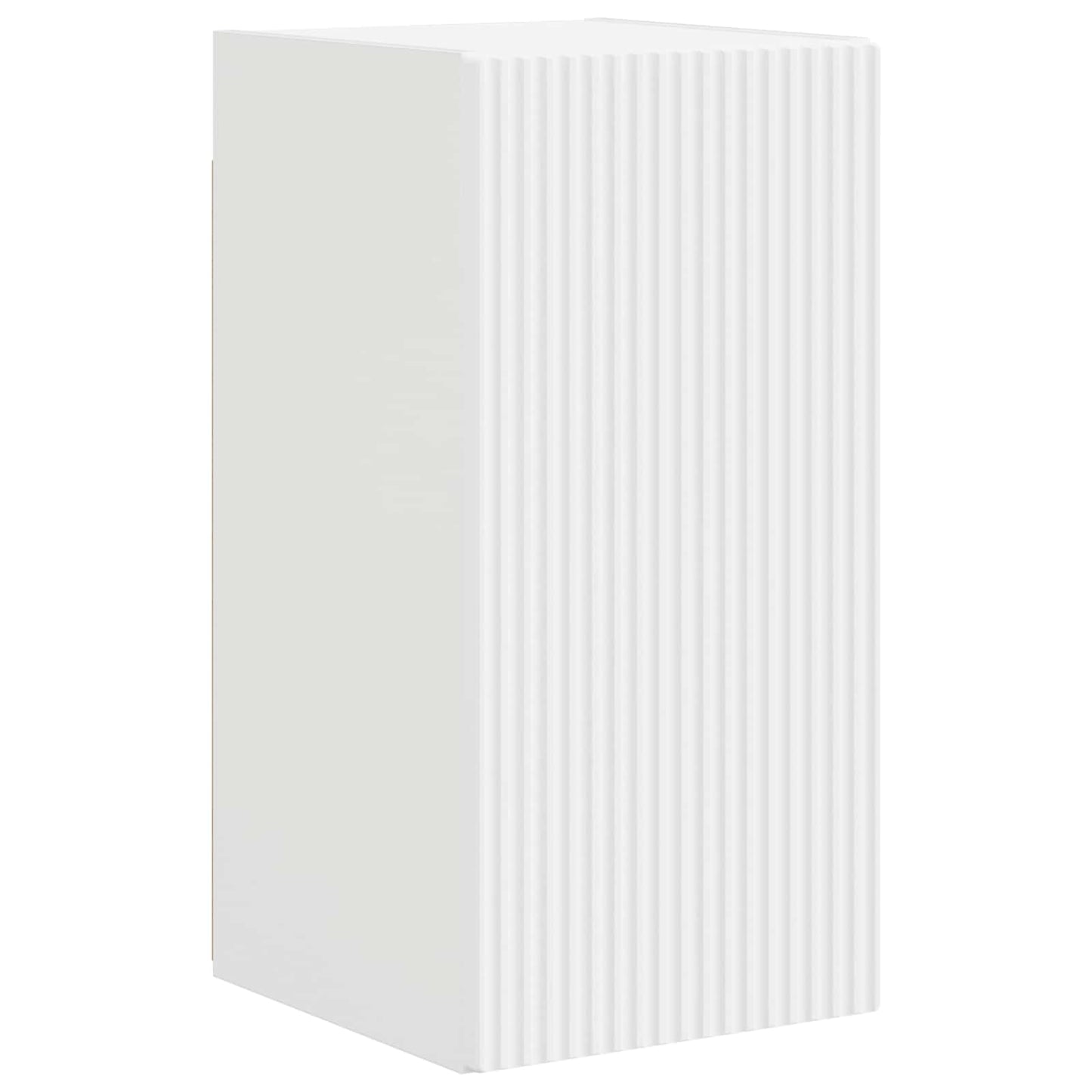 TV vegghyllesett Veggmontert 4 pcs Hvit Konstruert tre