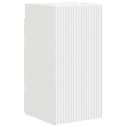 TV vegghyllesett Veggmontert 4 pcs Hvit Konstruert tre
