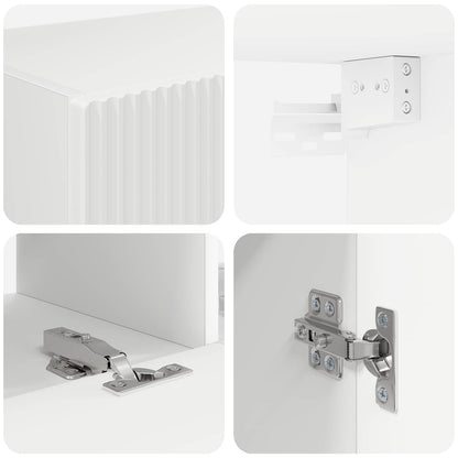 TV vegghyllesett Veggmontert 6 pcs Hvit