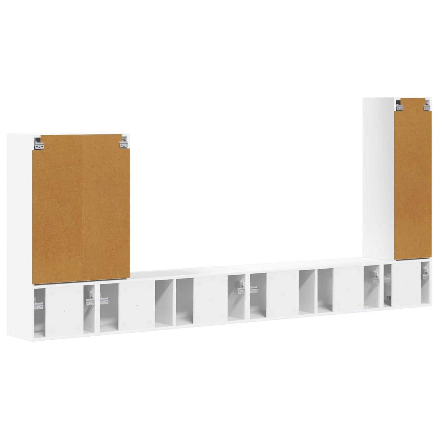 TV vegghyllesett Veggmontert 6 pcs Hvit