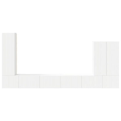 TV vegghyllesett Veggmontert 6 pcs Hvit