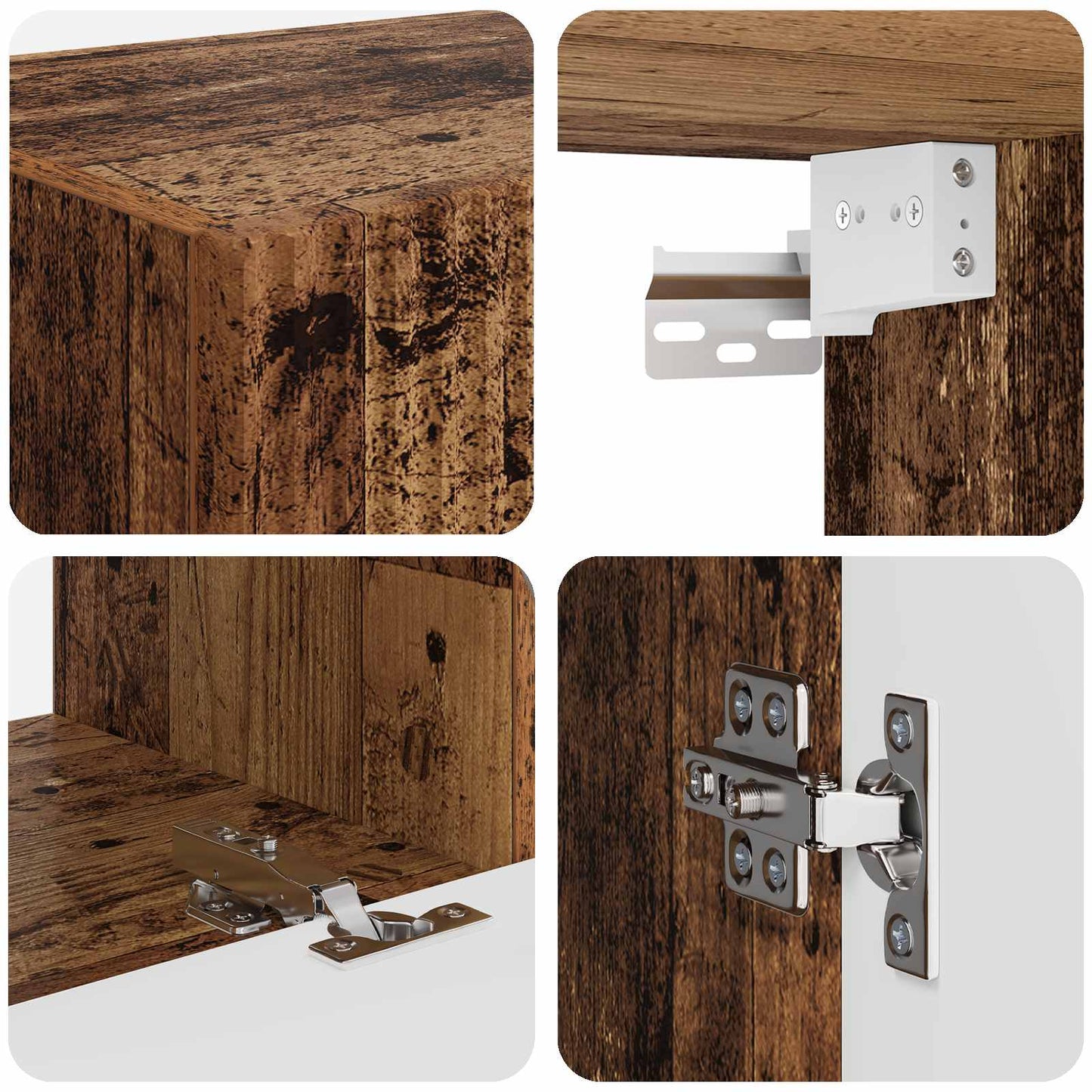 TV-benksett 8 pcs Gamle tre Konstruert tre