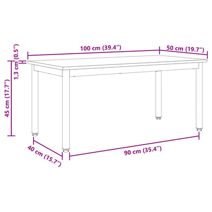Salongbord Sofabord Gammelt Tre 100 x 50 x 45 cm