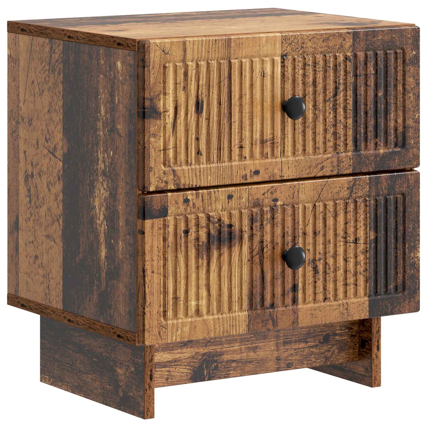 Nattbordskap med skuff 2 pcs Gammelt tre 43 x 34,5 x 47,5 cm
