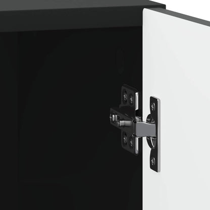 Nattbordskap 2 pcs Svart 43 x 34,5 x 50 cm Konstruert tre