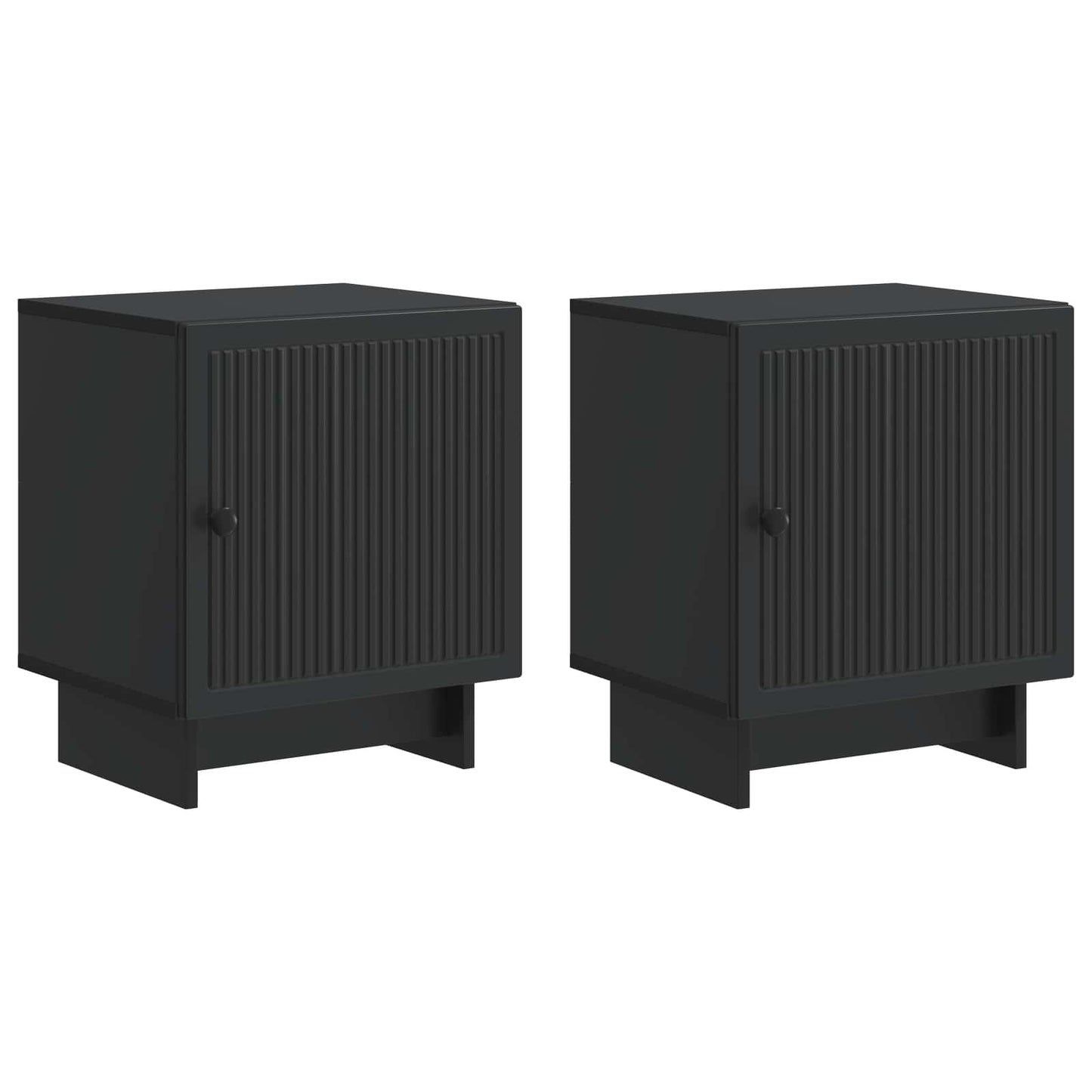 Nattbordskap 2 pcs Svart 43 x 34,5 x 50 cm Konstruert tre