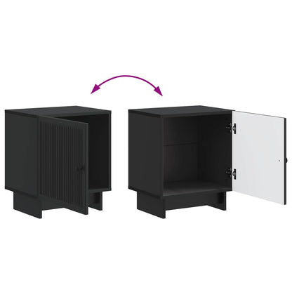 Nattbordskap 2 pcs Svart 43 x 34,5 x 50 cm Konstruert tre