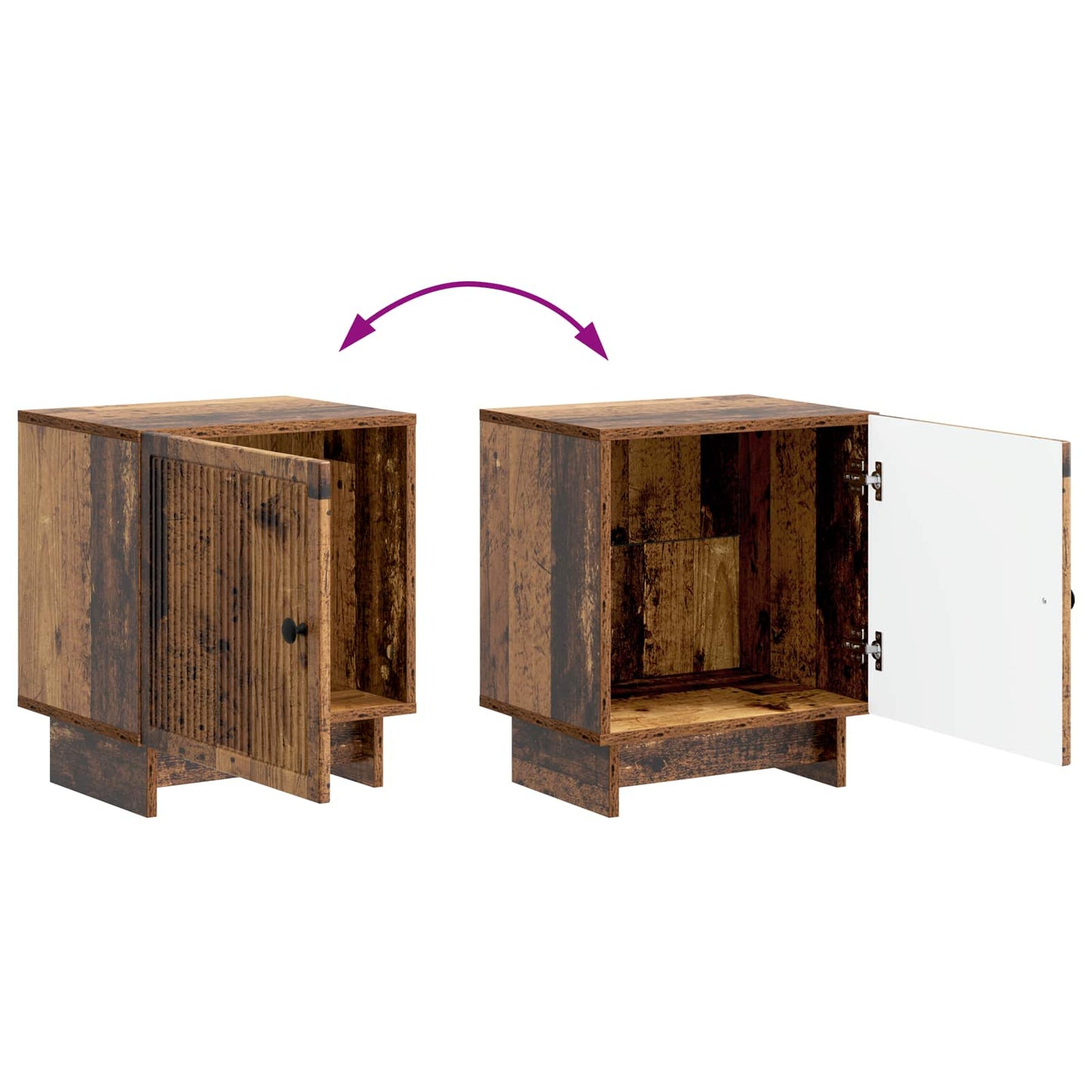 Nattbordskap Gammelt tre 43 x 34,5 x 50 cm Konstruert tre