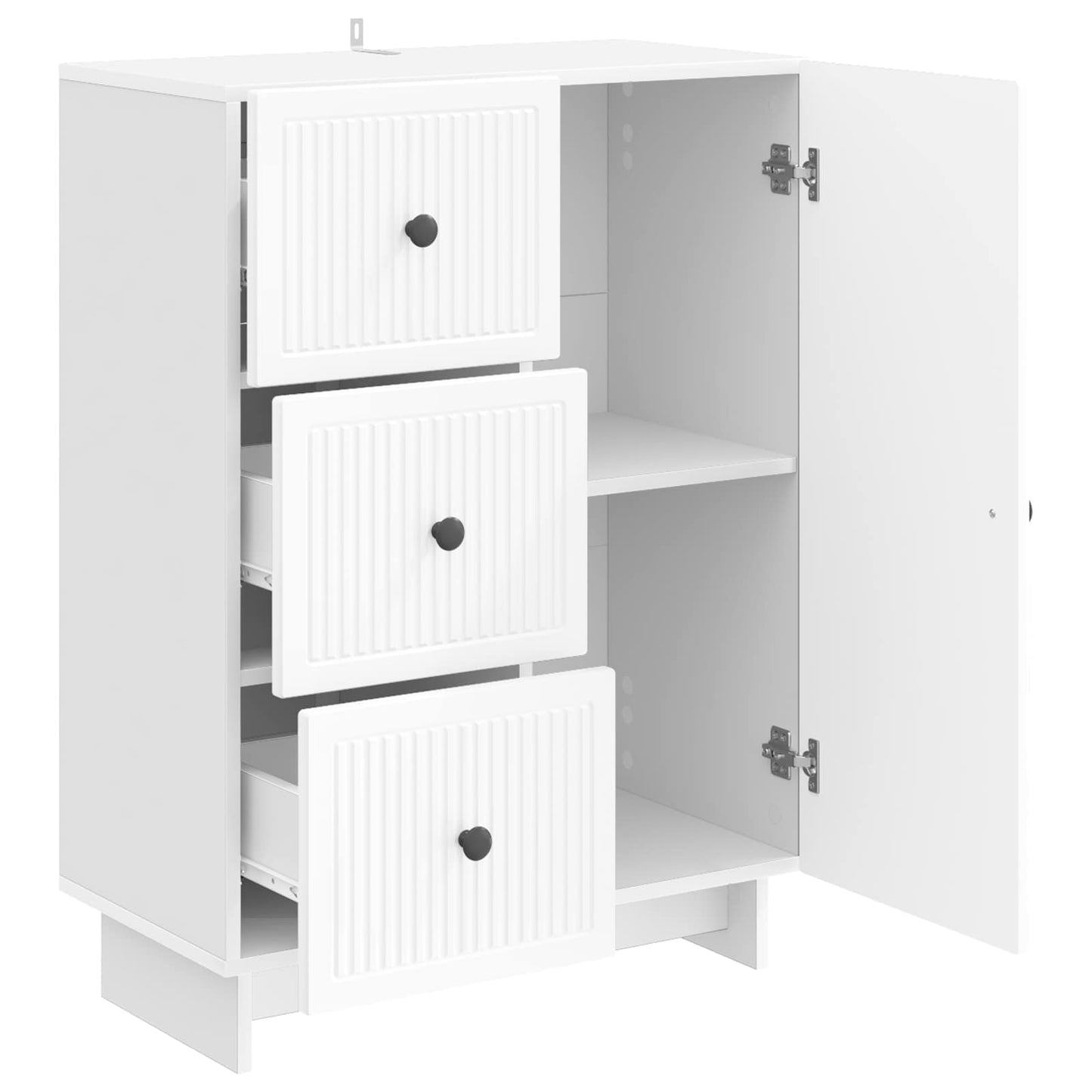 Serviesskap Høgglans hvit 66 x 34,5 x 90 cm Konstruert tre
