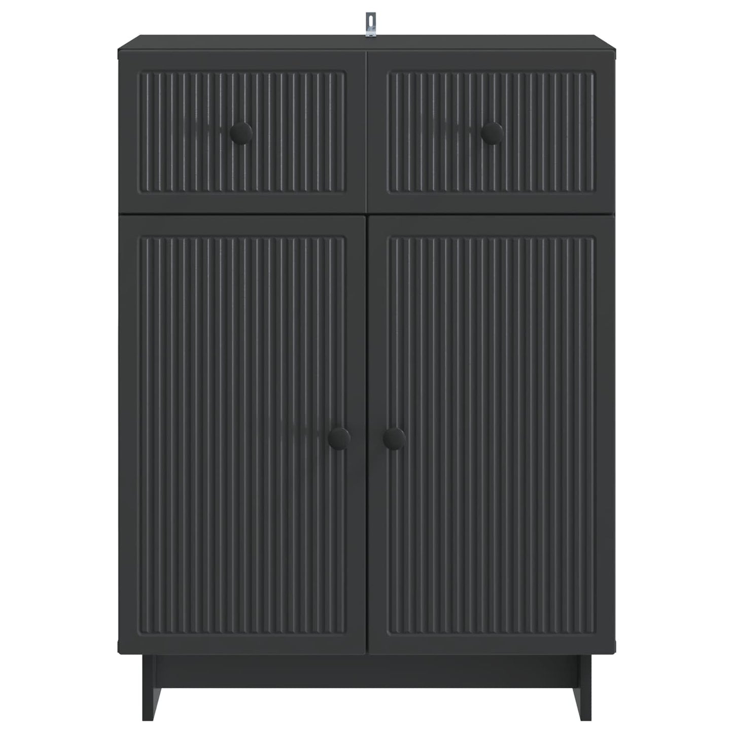 Serviesskap med skuff Svart 66 x 34,5 x 90 cm Konstruert tre