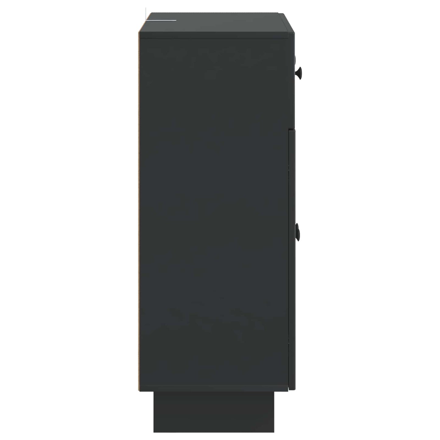 Serviesskap med skuff Svart 66 x 34,5 x 90 cm Konstruert tre