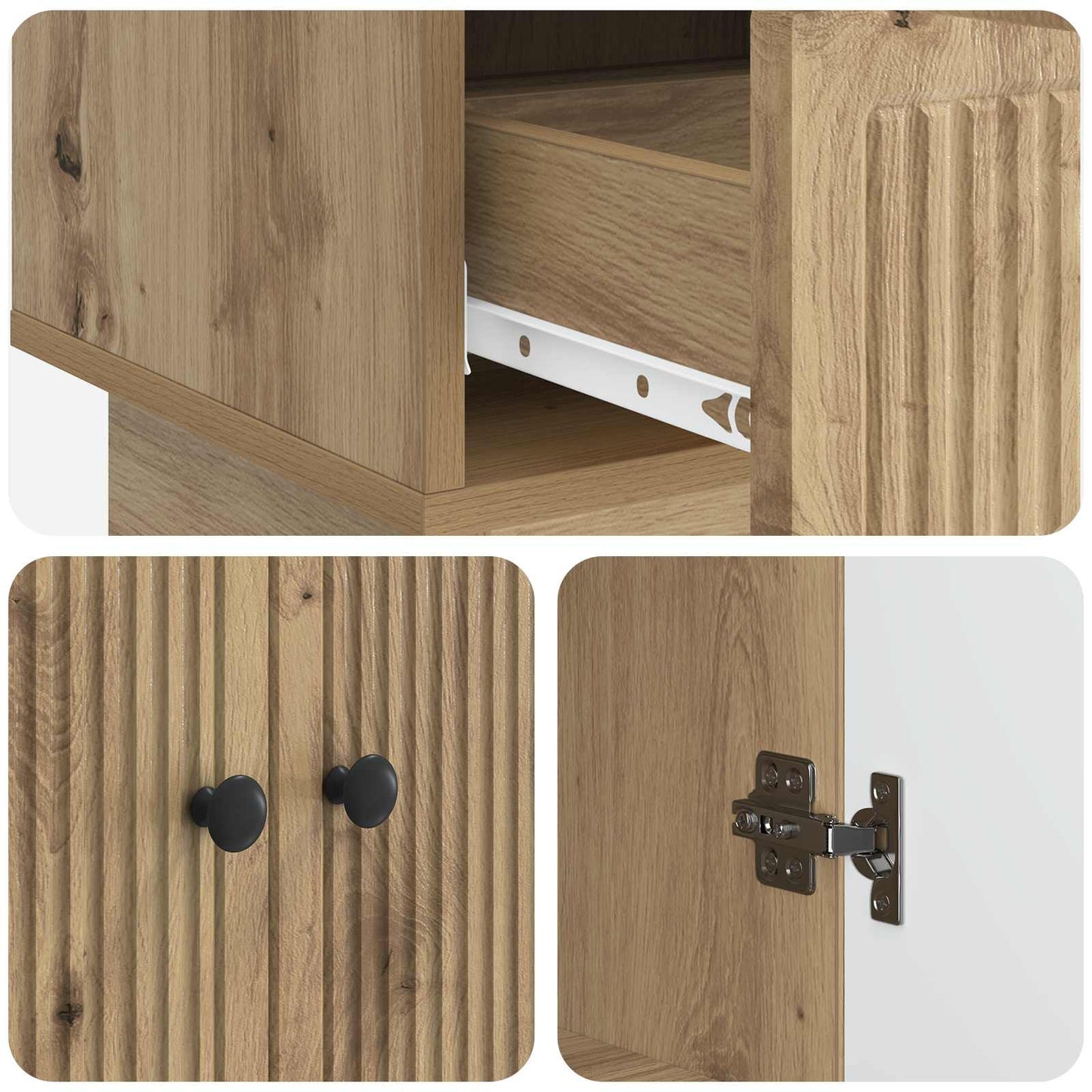 Serviesskap Artisan Eik 66 x 34,5 x 95 cm Konstruert tre