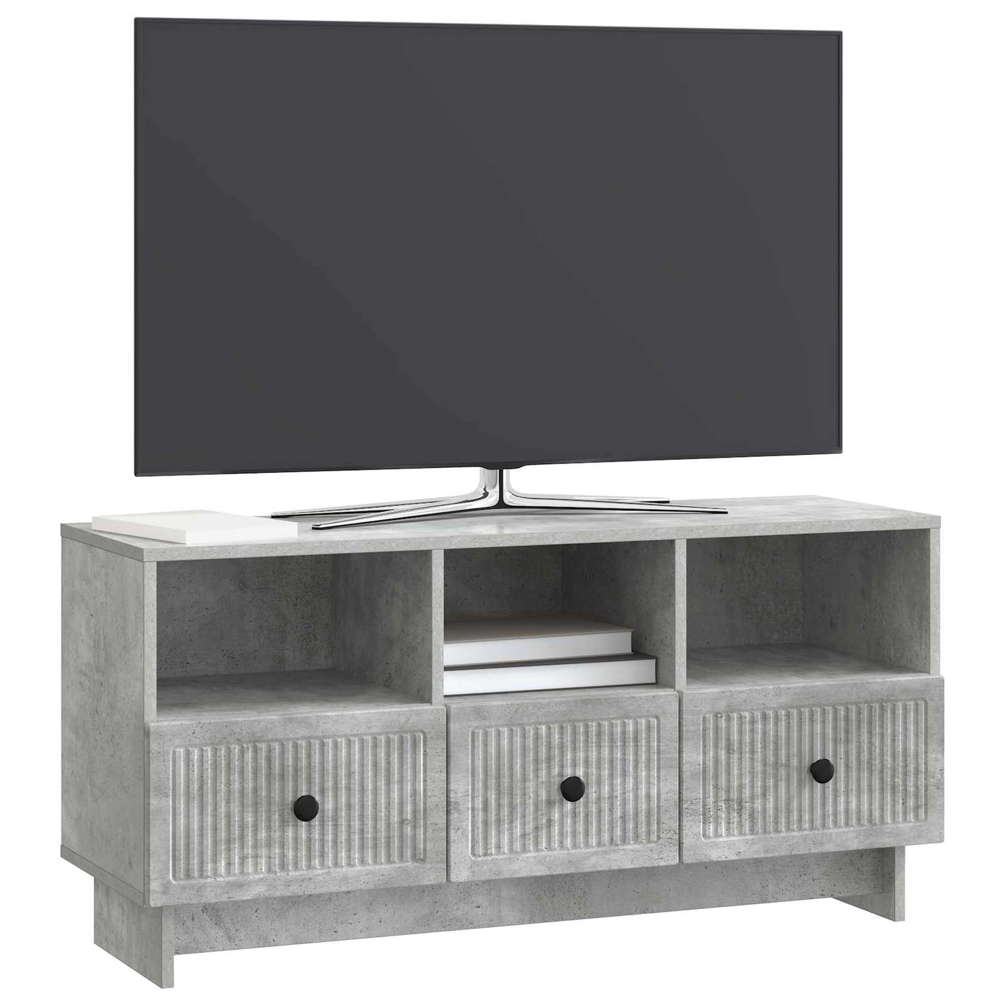 TV-Møbel Betonggrå TV-skap med skuff 102 x 34,5 x 50 cm