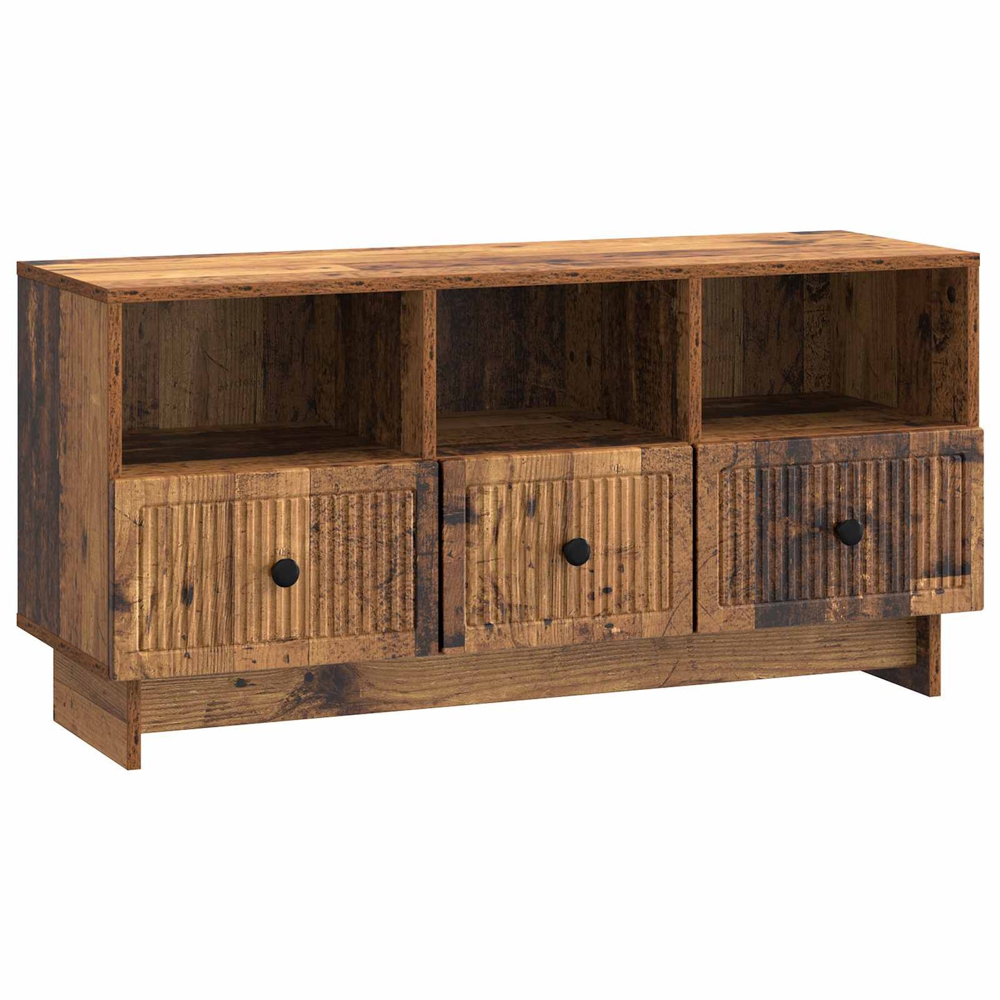 TV-Møbel Gammelt Tre TV-skap med skuff 102 x 34,5 x 50 cm