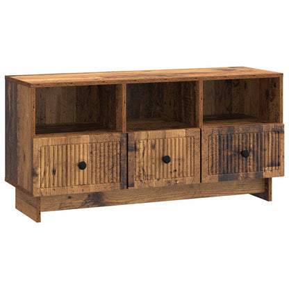 TV-Møbel Gammelt Tre TV-skap med skuff 102 x 34,5 x 50 cm