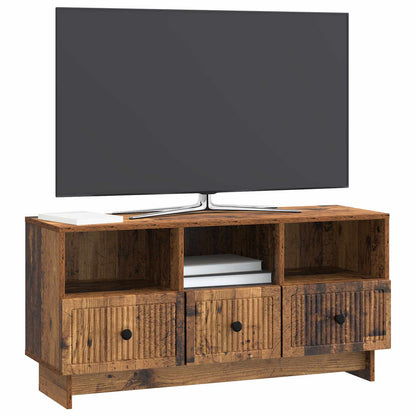 TV-Møbel Gammelt Tre TV-skap med skuff 102 x 34,5 x 50 cm