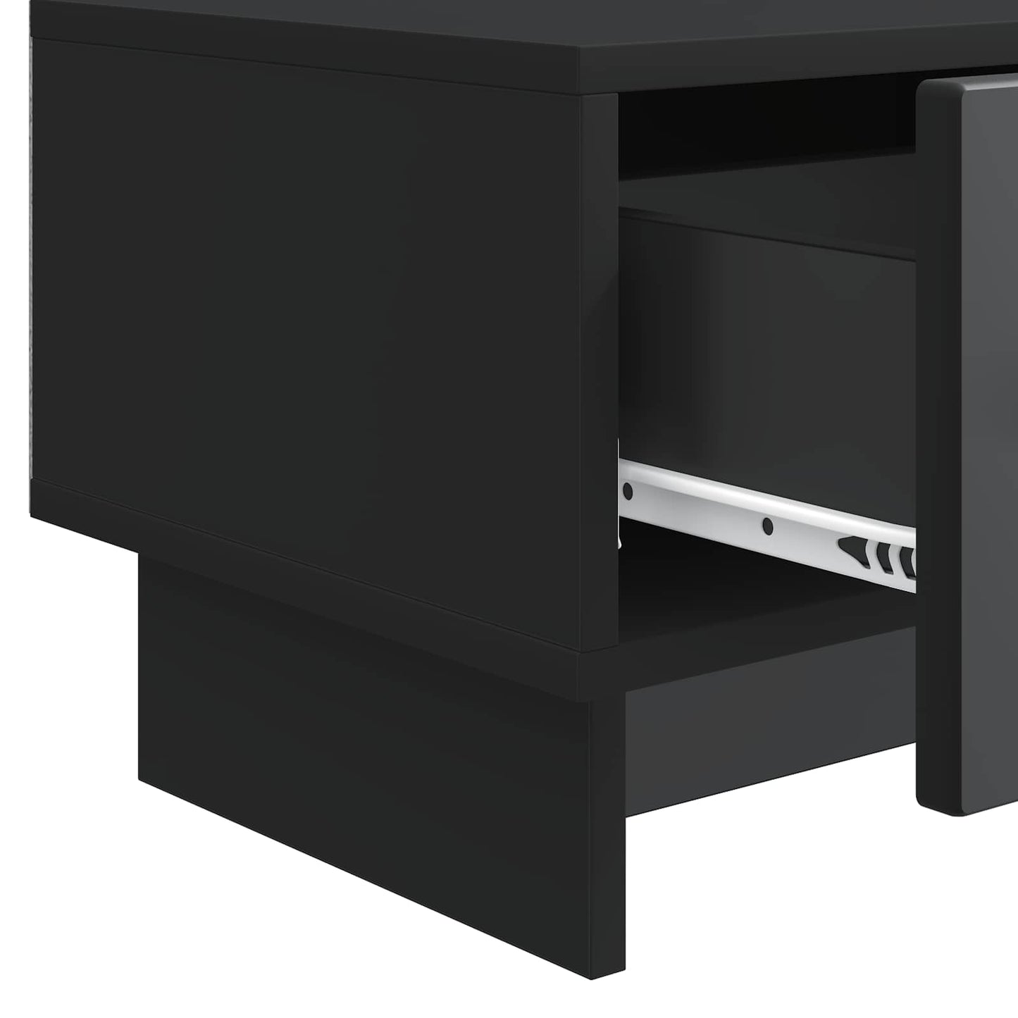 TV-skap med skuff Svart 147 x 34,5 x 30 cm Konstruert tre