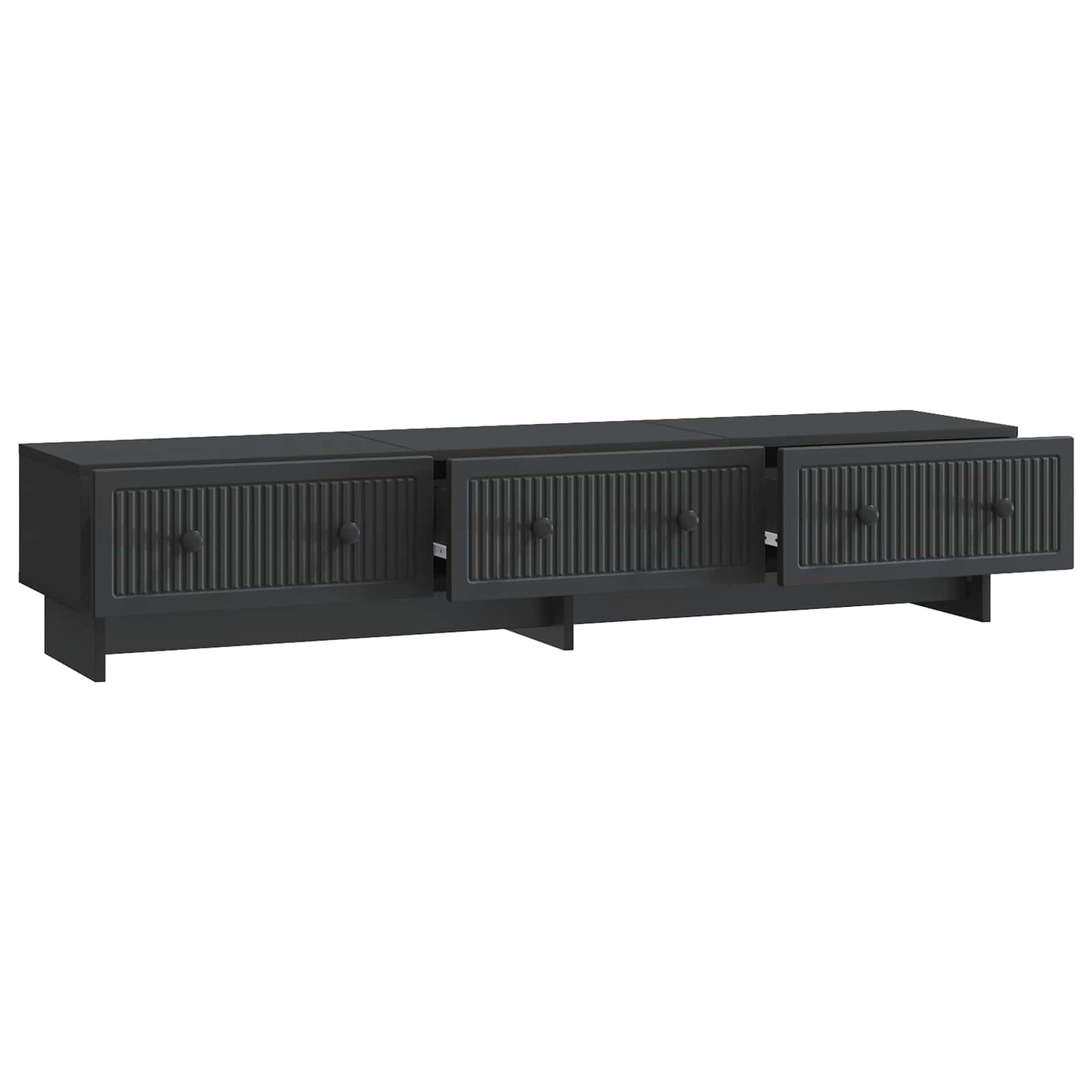 TV-skap med skuff Svart 147 x 34,5 x 30 cm Konstruert tre