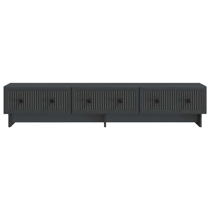 TV-skap med skuff Svart 147 x 34,5 x 30 cm Konstruert tre