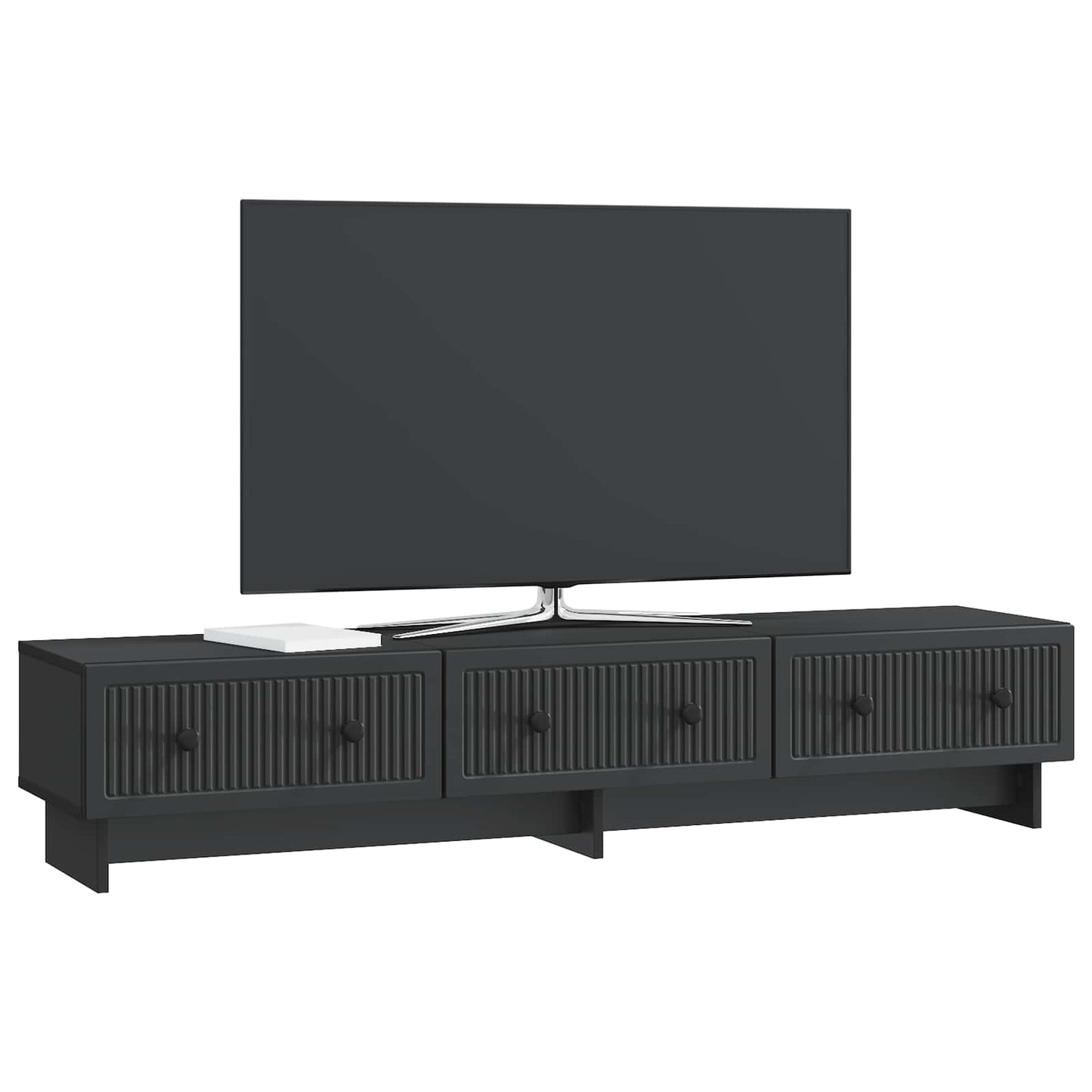 TV-skap med skuff Svart 147 x 34,5 x 30 cm Konstruert tre