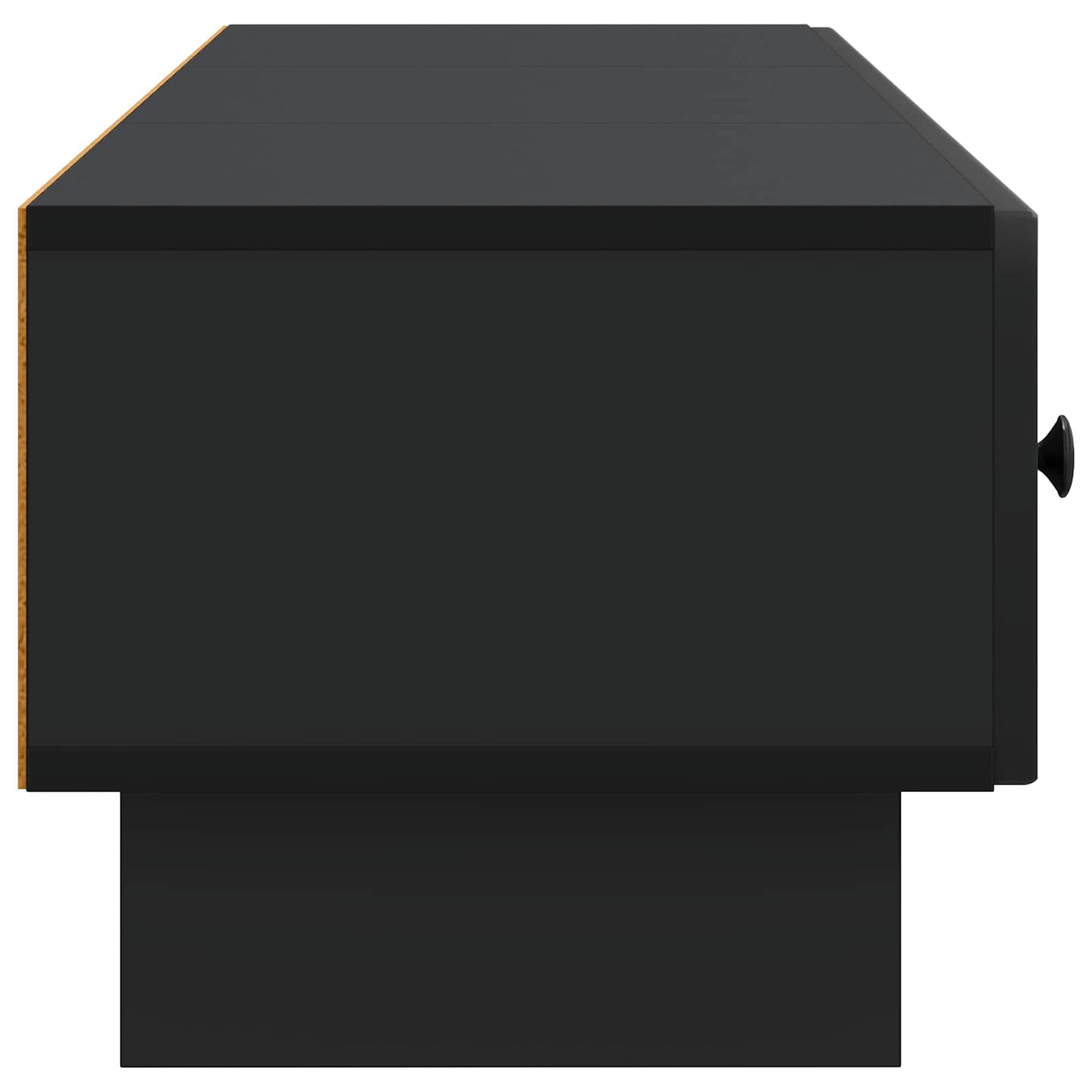 TV-skap med skuff Svart 147 x 34,5 x 30 cm Konstruert tre