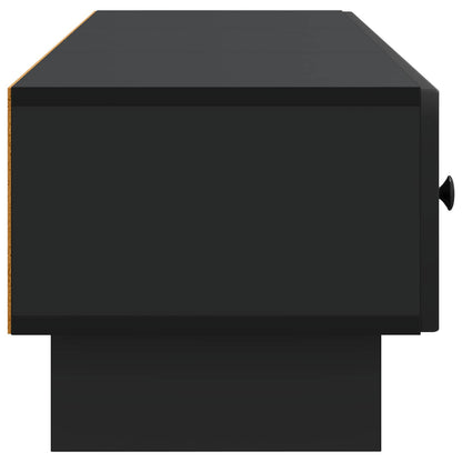 TV-skap med skuff Svart 147 x 34,5 x 30 cm Konstruert tre