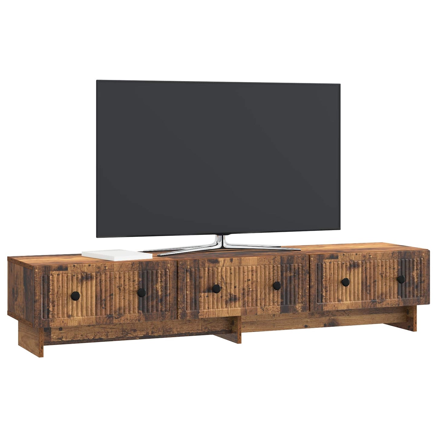TV-skap med skuff Gammelt tre 147 x 34,5 x 30 cm Konstruert tre