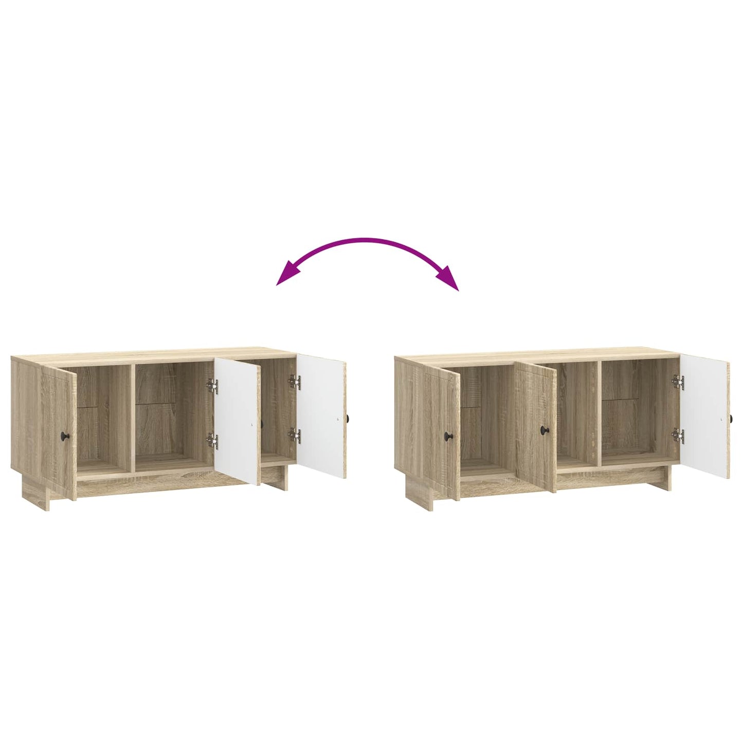 TV-skap Sonoma eik 99 x 34,5 x 50 cm Konstruert tre