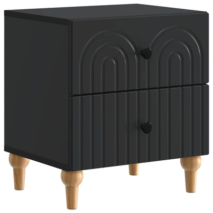 Nattbordskap 2 pcs Svart 43 x 34,5 x 48 cm Konstruert tre
