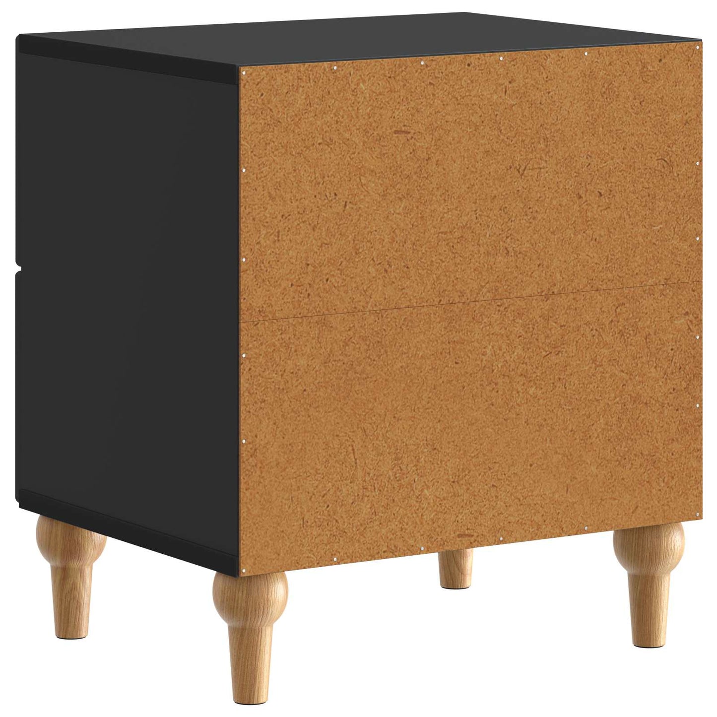 Nattbordskap 2 pcs Svart 43 x 34,5 x 48 cm Konstruert tre