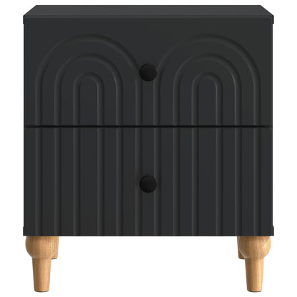 Nattbordskap 2 pcs Svart 43 x 34,5 x 48 cm Konstruert tre