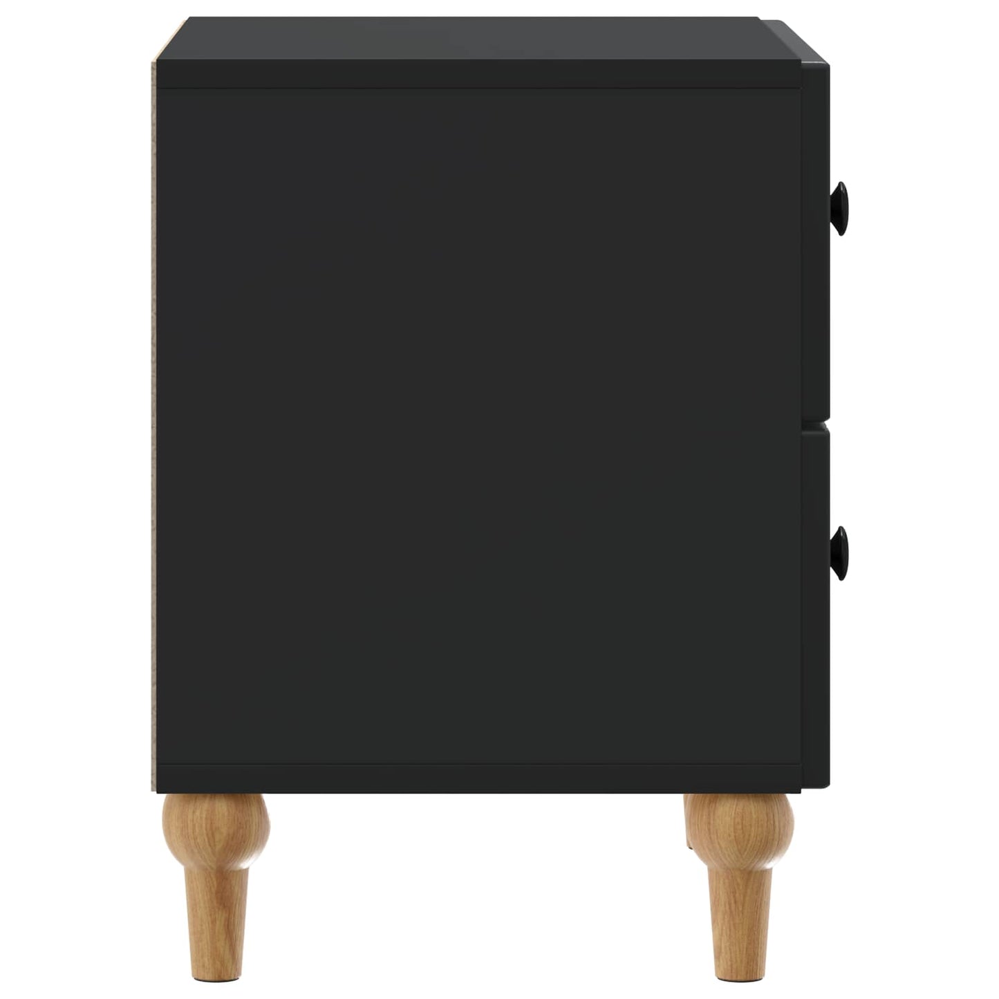 Nattbordskap 2 pcs Svart 43 x 34,5 x 48 cm Konstruert tre