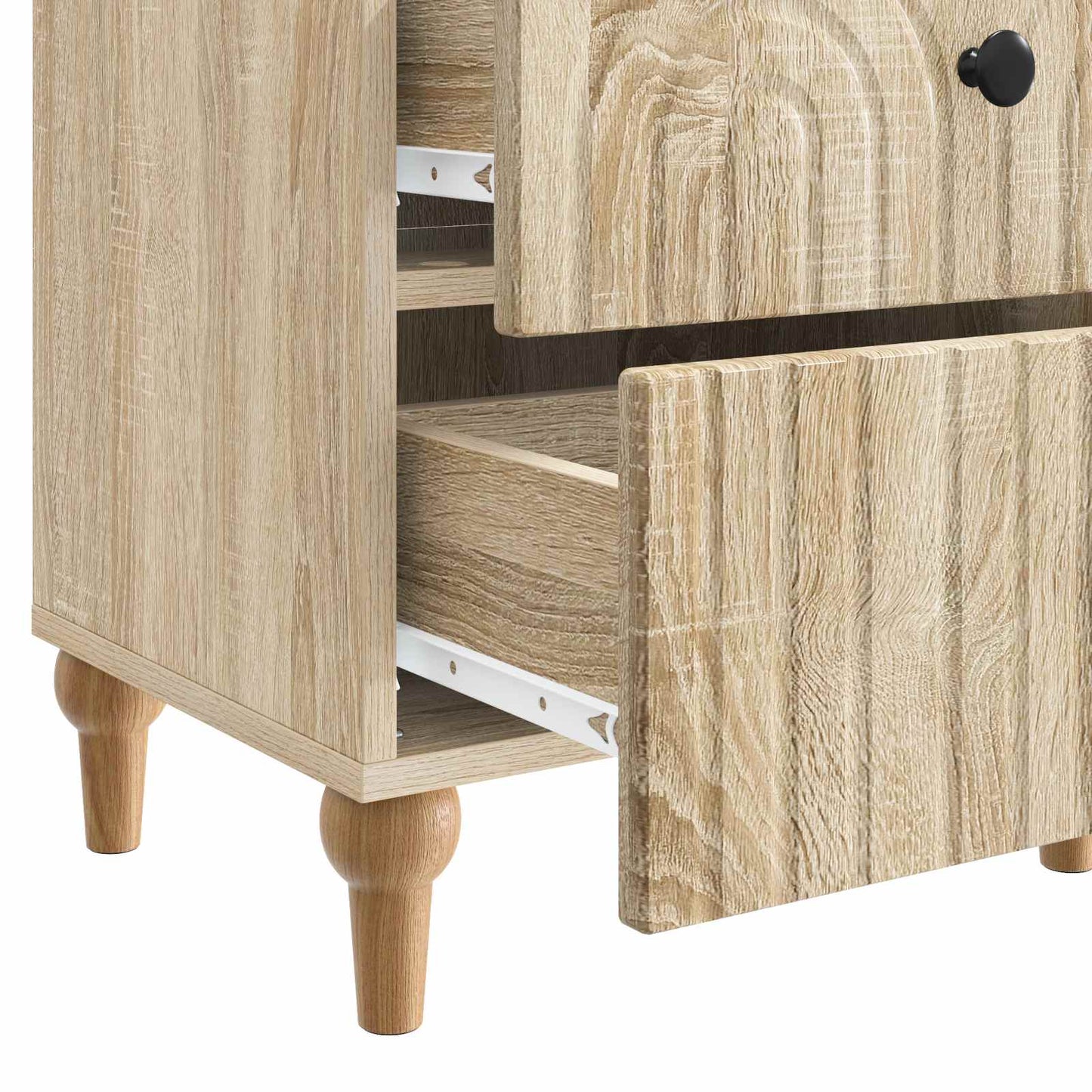 Nattbordskap 2 pcs Sonoma eik 43 x 34,5 x 48 cm Konstruert tre