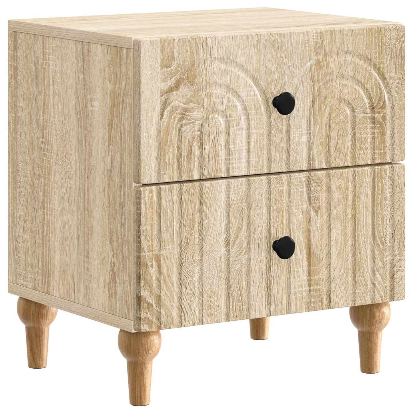 Nattbordskap 2 pcs Sonoma eik 43 x 34,5 x 48 cm Konstruert tre