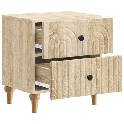 Nattbordskap 2 pcs Sonoma eik 43 x 34,5 x 48 cm Konstruert tre