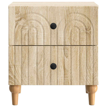 Nattbordskap 2 pcs Sonoma eik 43 x 34,5 x 48 cm Konstruert tre