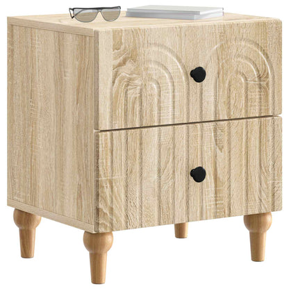 Nattbordskap 2 pcs Sonoma eik 43 x 34,5 x 48 cm Konstruert tre