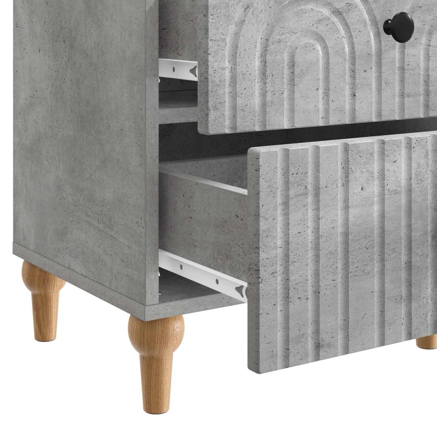 Nattbordskap Betonggrå 43 x 34,5 x 48 cm Konstruert tre