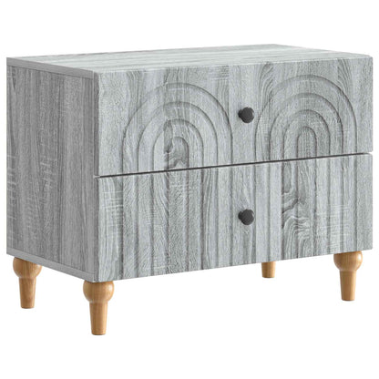 Nattbordskap Grå sonoma 62 x 34,5 x 48 cm Konstruert tre