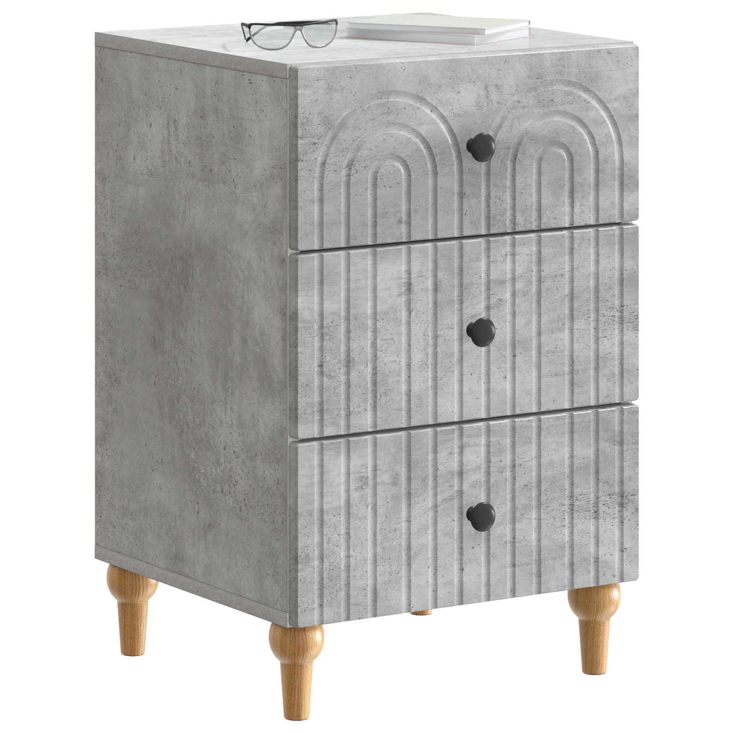 Nattbordskap Betonggrå 43x 41 x 66,5 cm Konstruert tre