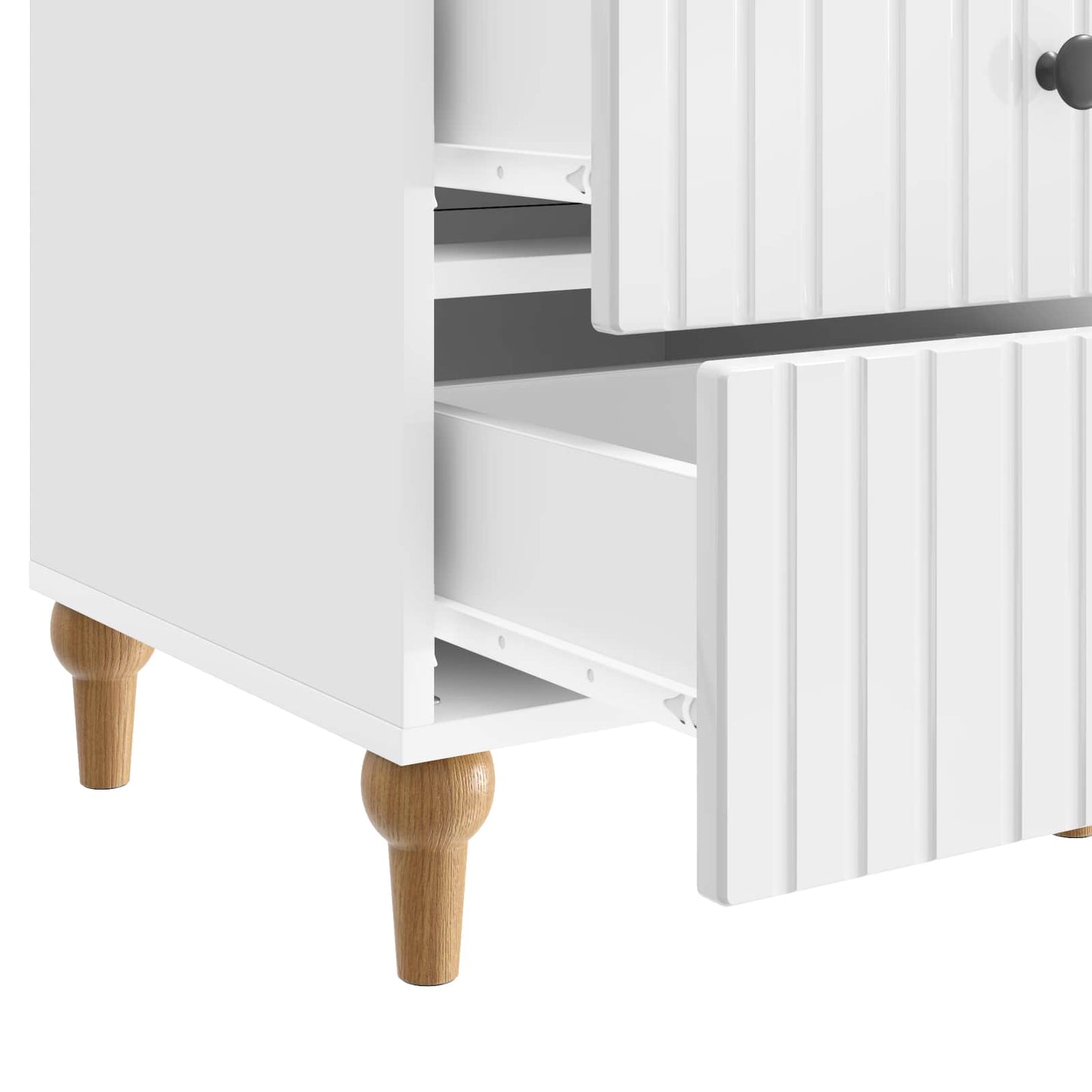 Nattbordskap Høgglans hvit 43x 41 x 66,5 cm Konstruert tre