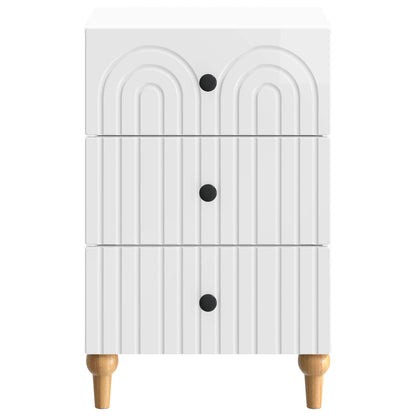 Nattbordskap Høgglans hvit 43x 41 x 66,5 cm Konstruert tre
