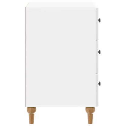 Nattbordskap Høgglans hvit 43x 41 x 66,5 cm Konstruert tre