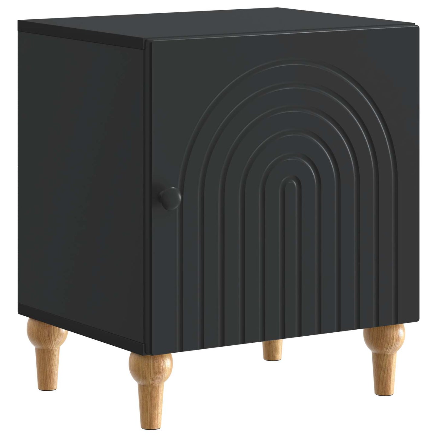 Nattbordskap Svart 43 x 34,5 x 50 cm Konstruert tre